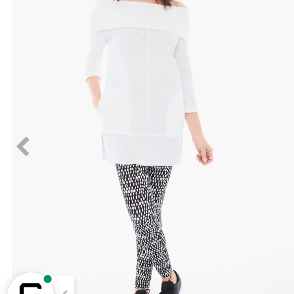 Chico's Zenery legging Size 8 or Chico's 1 Color Black with White dot pattern - Picture 5 of 16